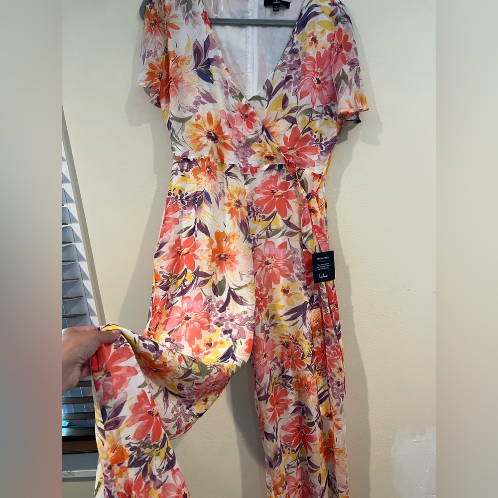 Petal Princess Cream Multi Floral Wide-Leg Jumpsuit